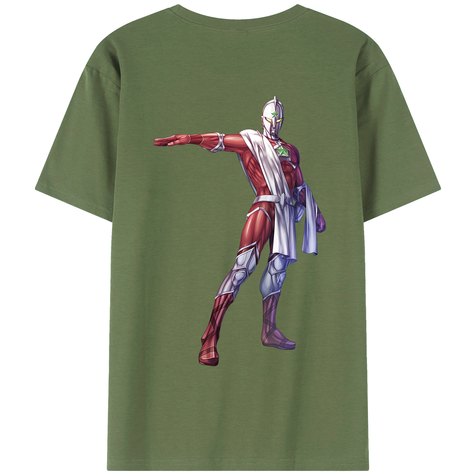 （画像用） ウルトラマン Ultraman 綿100％ メンズ半袖Tシャツ（バックプリント） 通気性